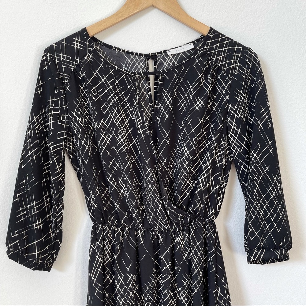 Lush Gigi Black White Skater Mini Dress Keyhole XS - Picture 6 of 13